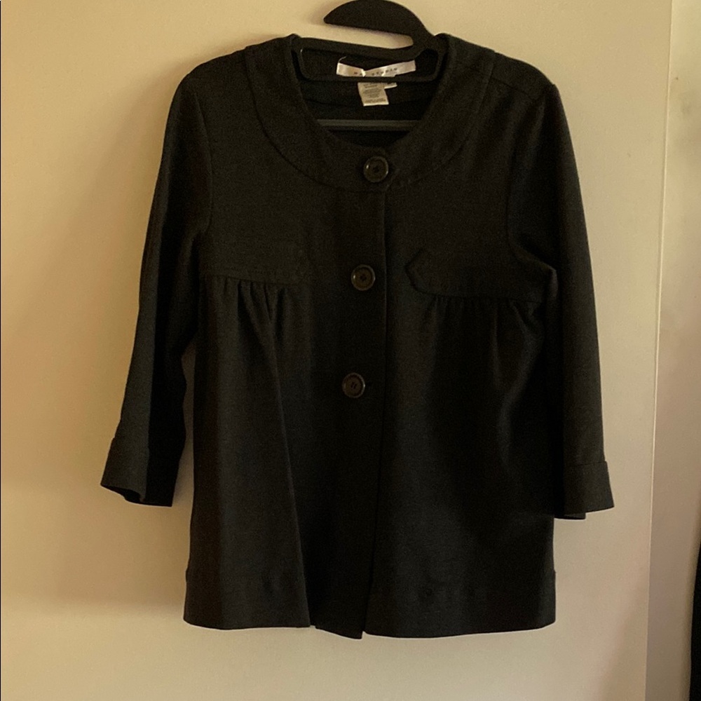 Women's Black Button-Up Max Studio peplum Jacket